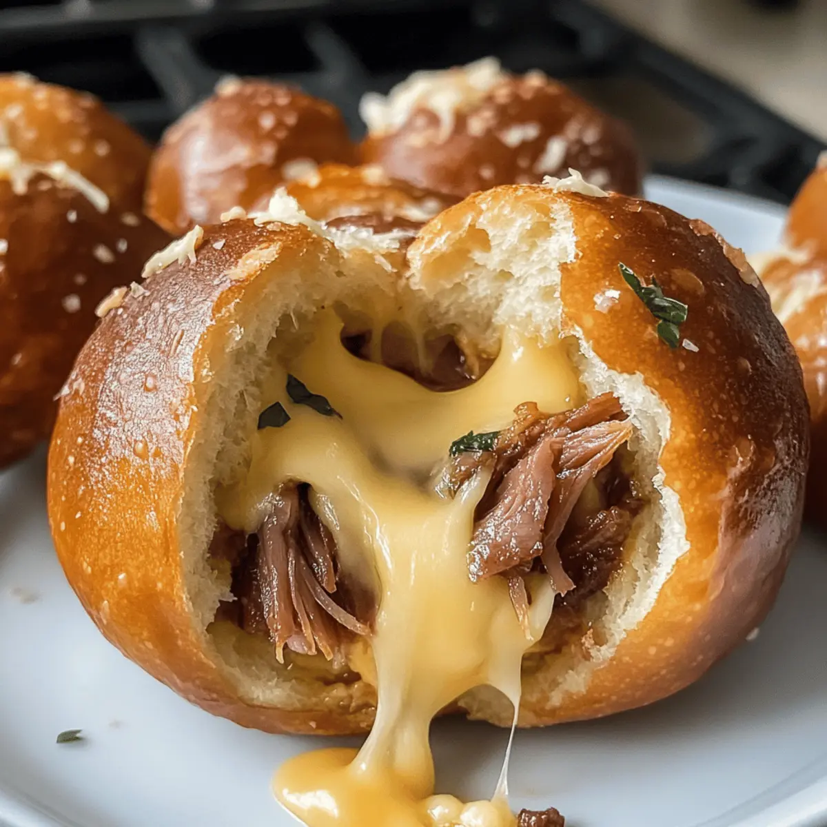 Räuchergebratenes Brisket mit Bierkäse-Bomben