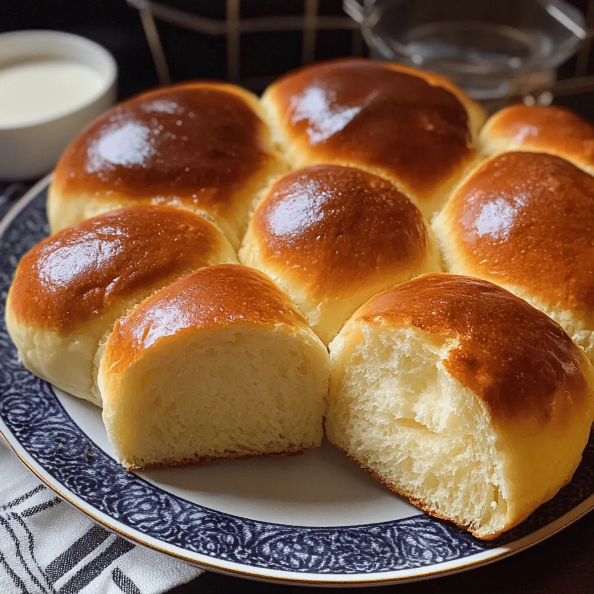 Fluffige japanische Milchbrötchen mit Tangzhong