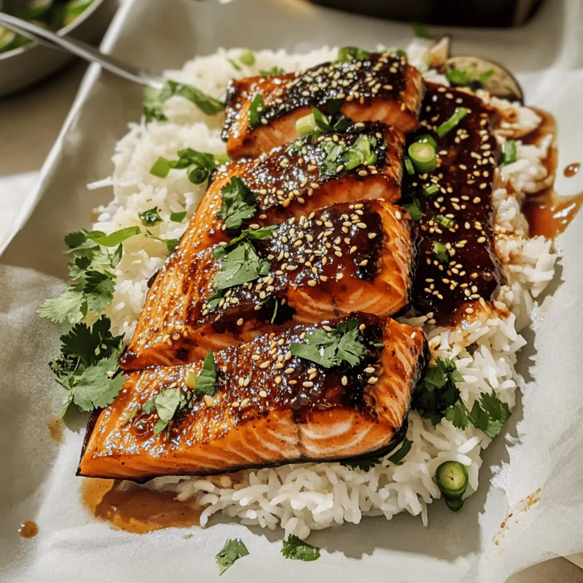 Schnelles Rezept für Honey Sriracha Lachs