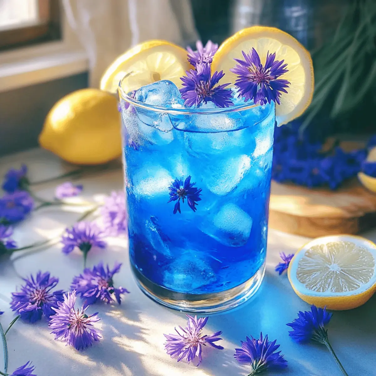 Erfrischende Kornblumen-Limonade für den Sommer