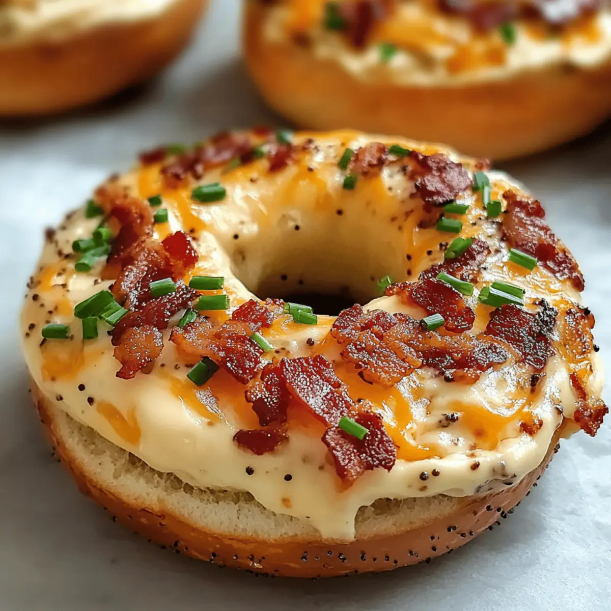Zesty Bacon Cream Cheese Bagels für dein Frühstück
