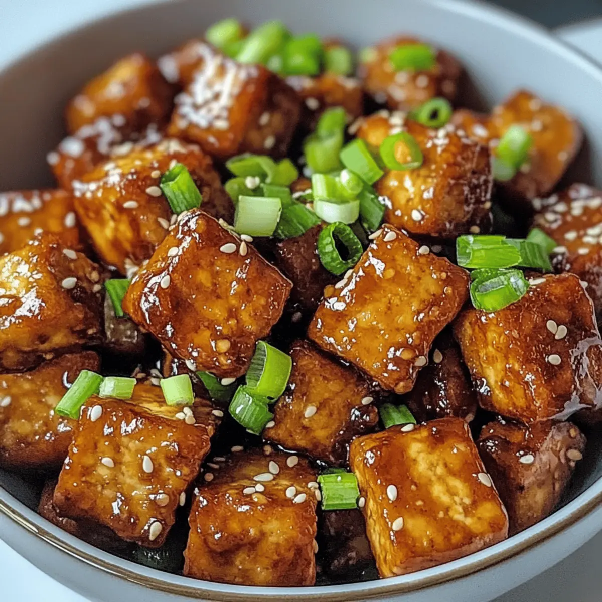Crispy Honig Knoblauch Tofu Rezept