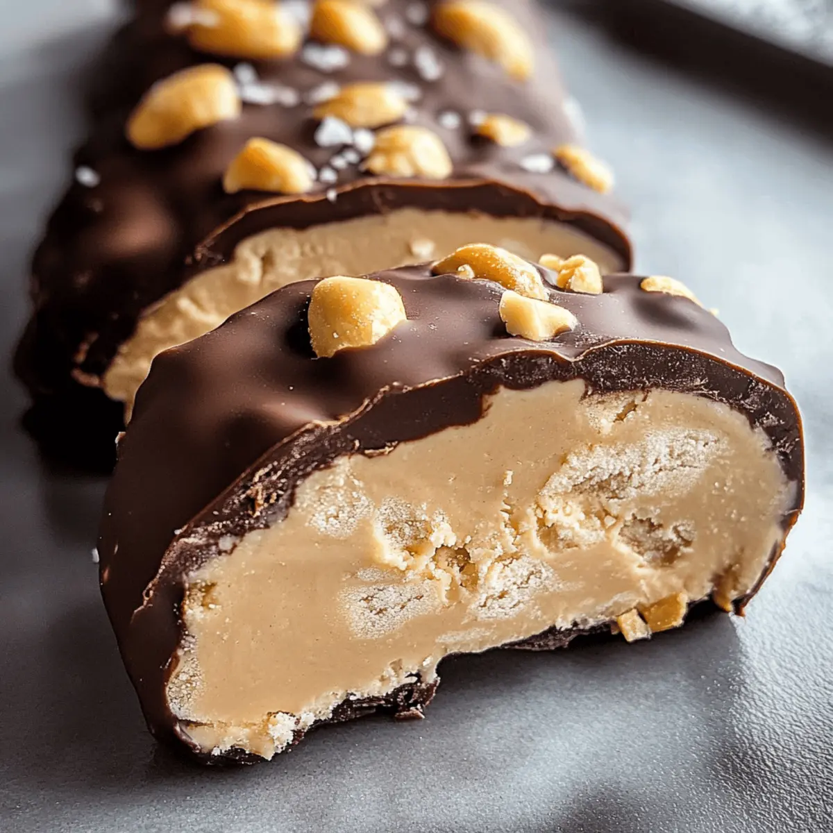 Erdnussbutter Frozen Yogurt Riegel ohne Backen