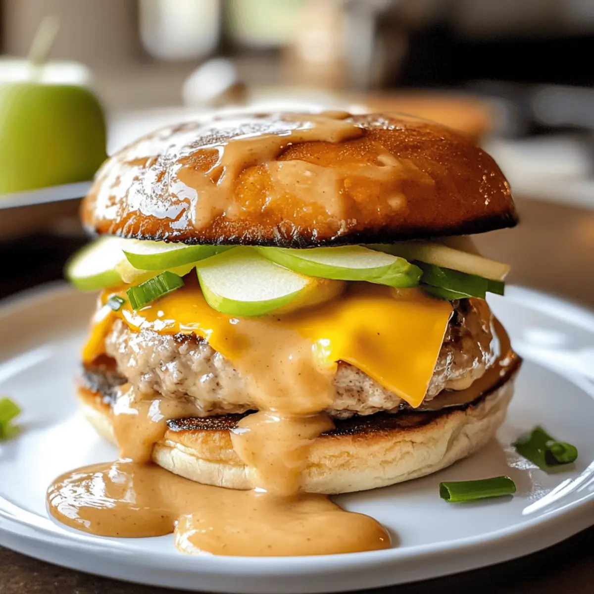 Der Ausgang: Saftige Apfel-Cheddar-Truthahn-Burger