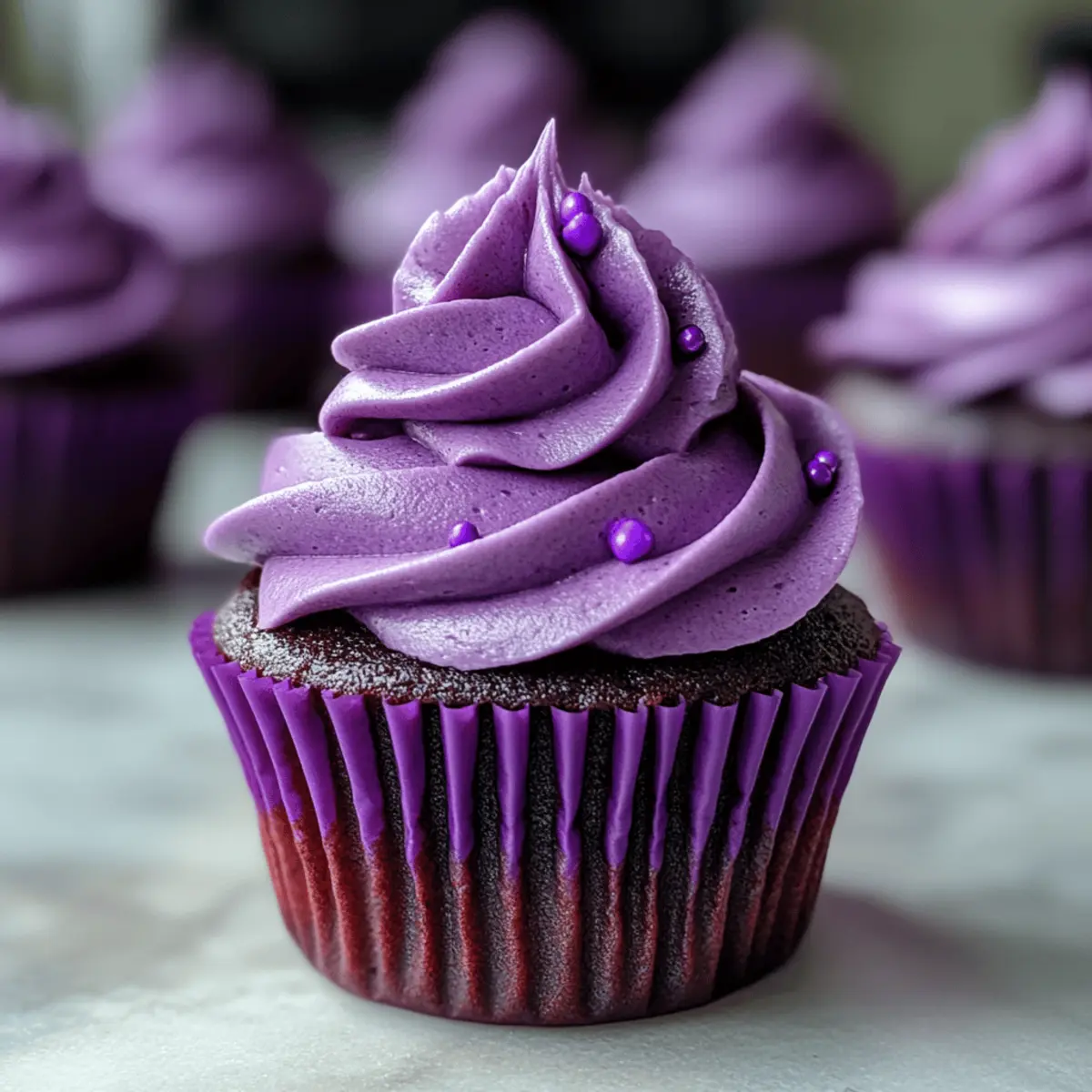 Lila Velvet Cupcakes – Ein kreativer Genuss