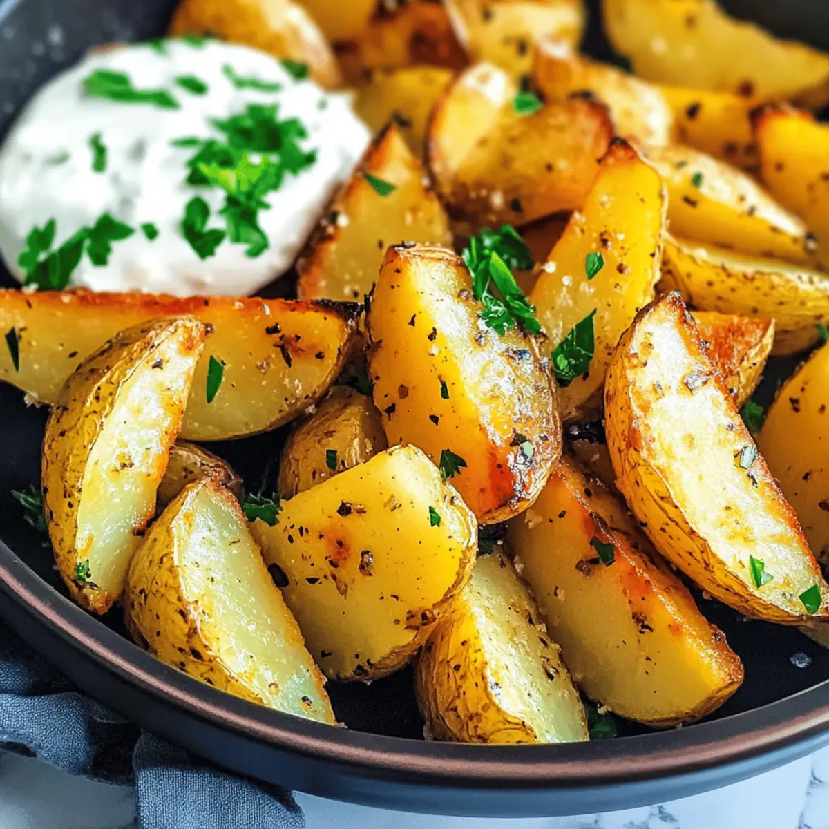 Krosse griechische Zitronenpataten – Einfach vegan genießen