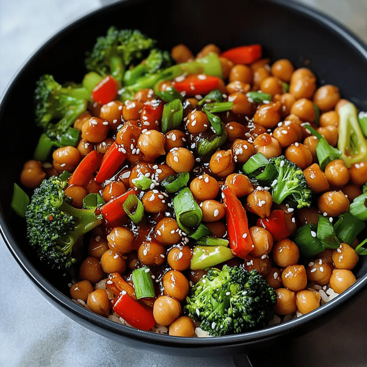 Mongolische Kichererbsen: Schnelles veganes Rezept