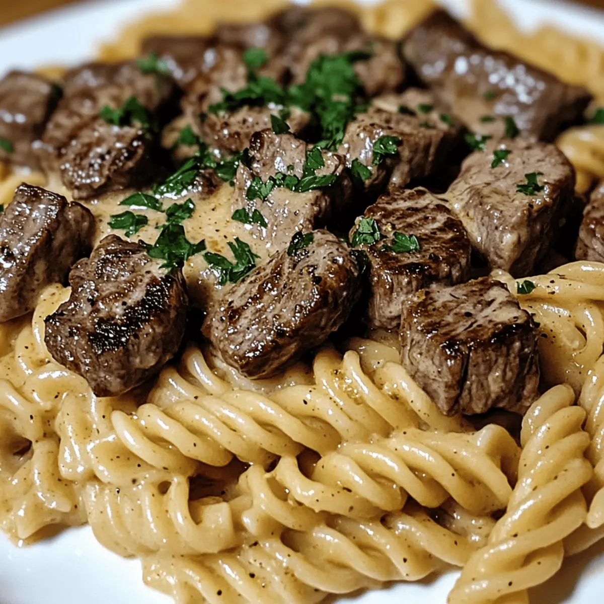Knoblauchbutter Steak mit Cajun Pasta