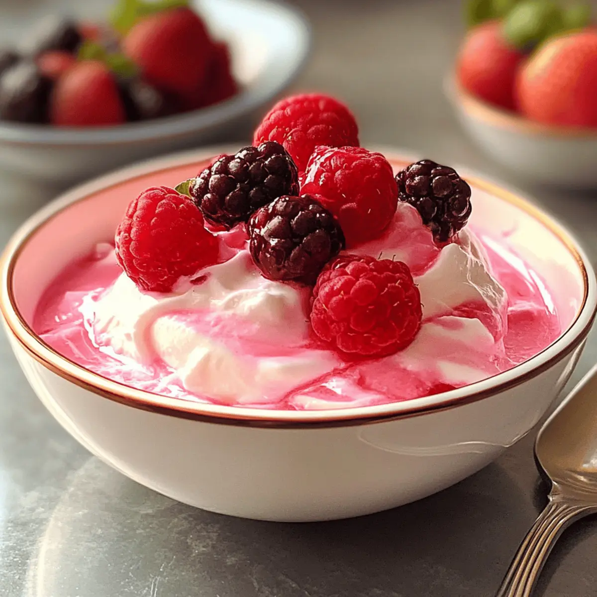 Griechischer Joghurt Jello Fluff für den Sommer