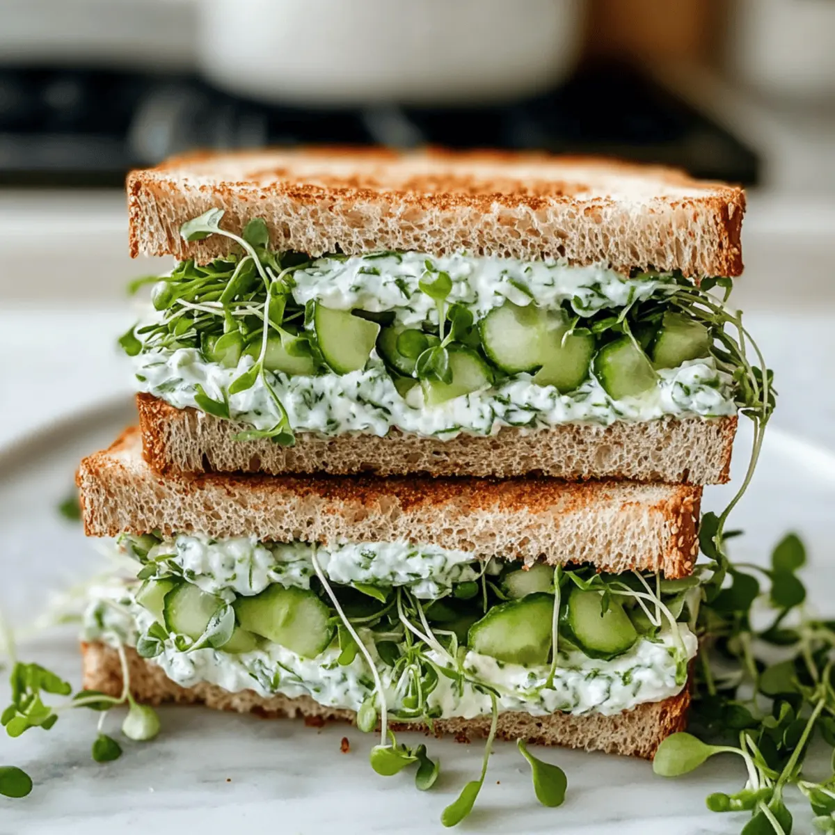 Erfrischende Gurkensalat-Sandwiches für den Sommer