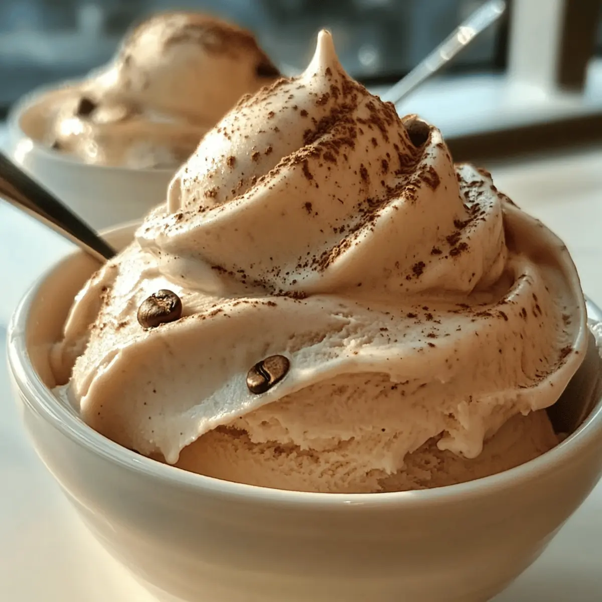 Einfaches hausgemachtes Cappuccino-Eis