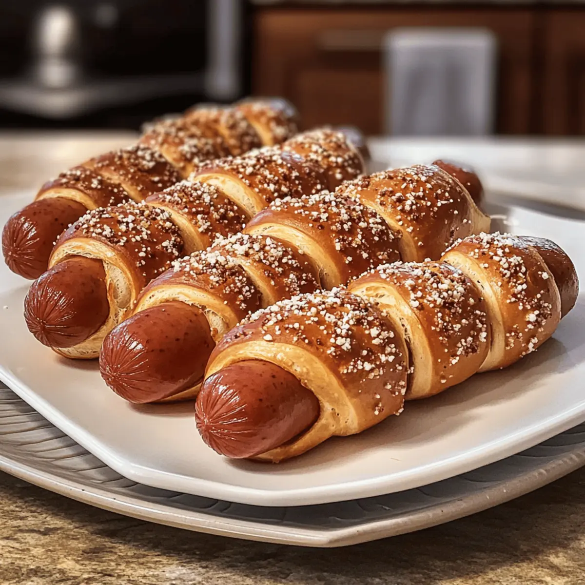 Der Ausgang zu Perfekten Brezel-Hotdogs