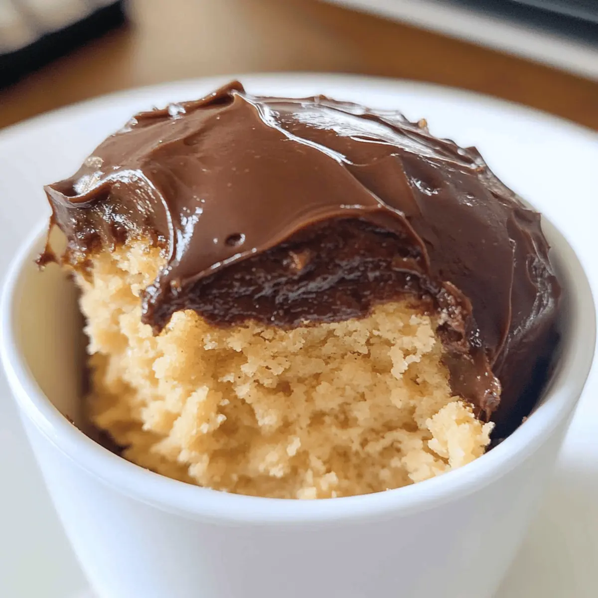 Rezept für Erdnussbutter Tassenkuchen in Minuten