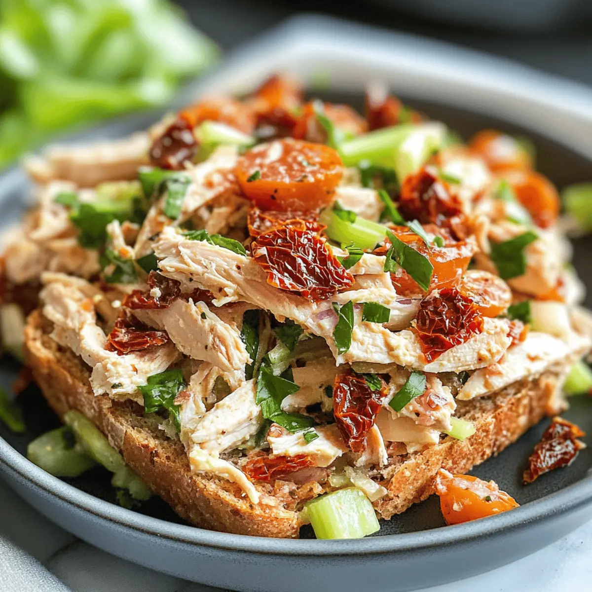Der Ausgang: Cremiger Sonnenblumen-Tomaten-Hühnchensalat