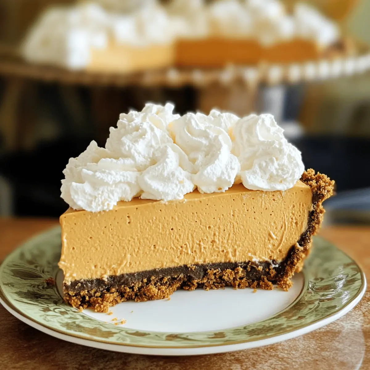 No-Bake Kürbis Seidenkuchen mit Gingersnap Kruste