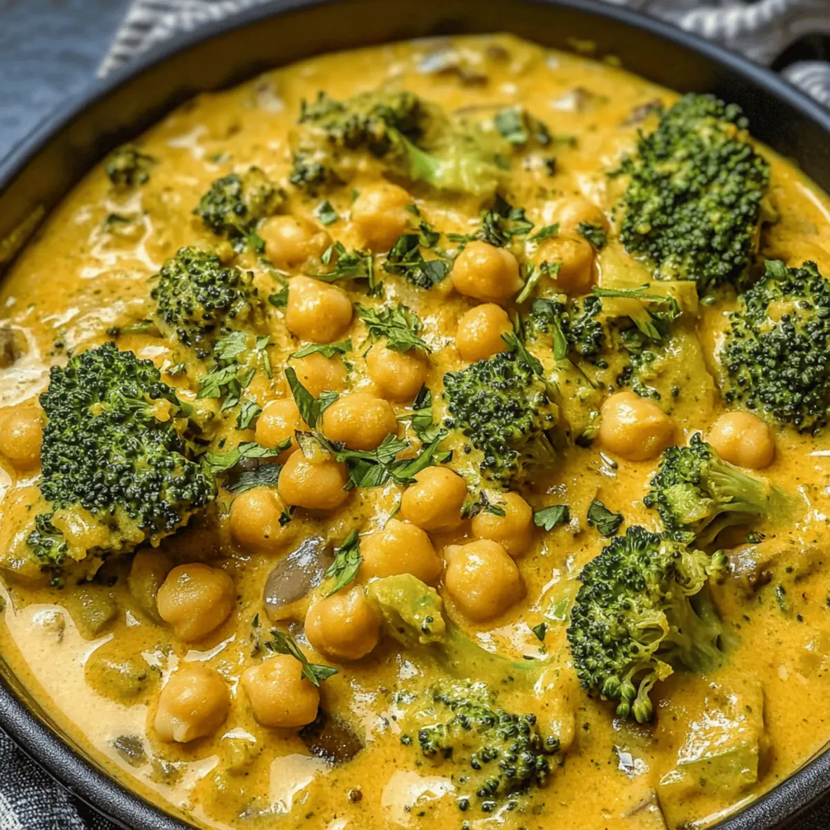 Cremiges Brokkoli Kichererbsen Curry Rezept