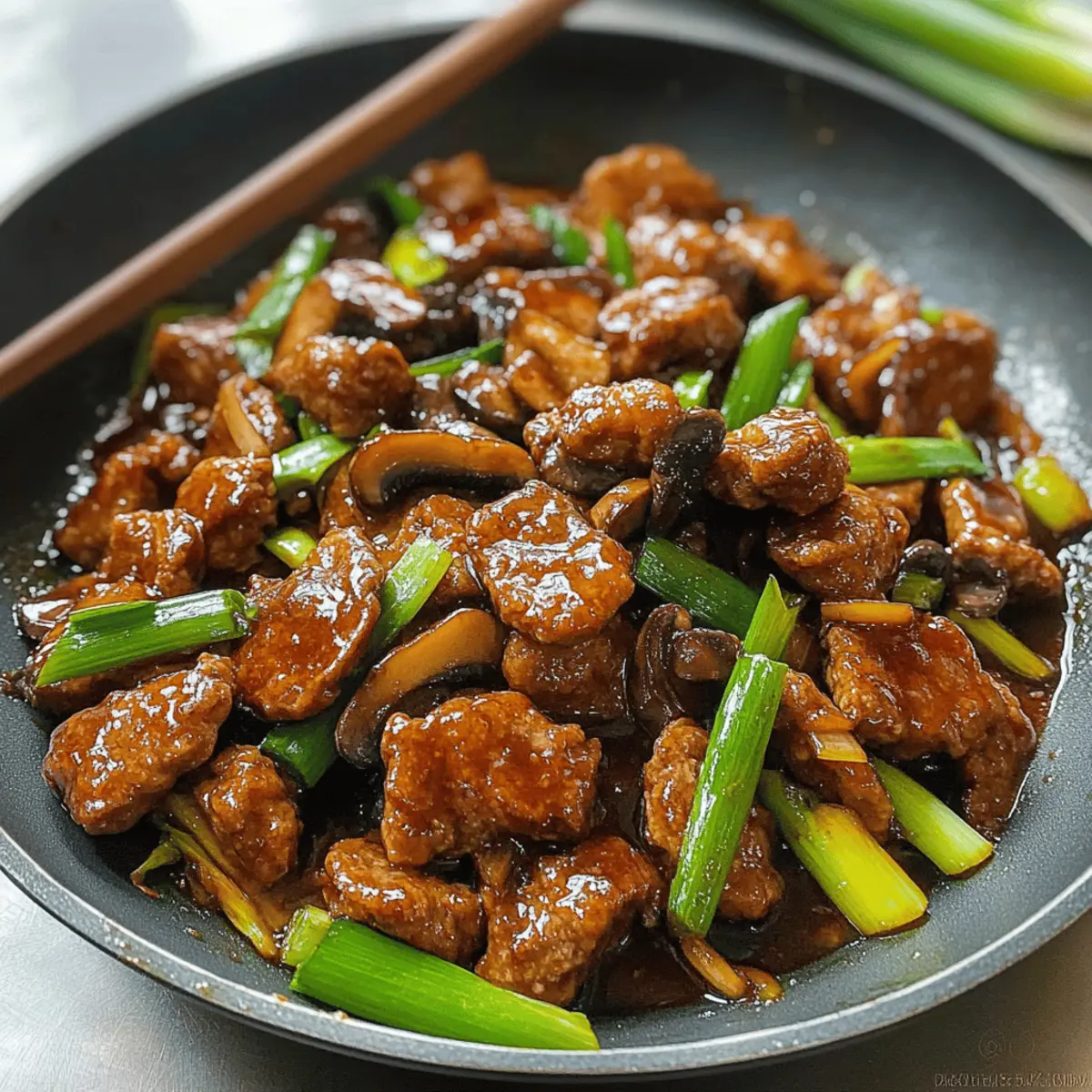 Crispy Vegan Mongolian Beef mit Sojaschnipseln