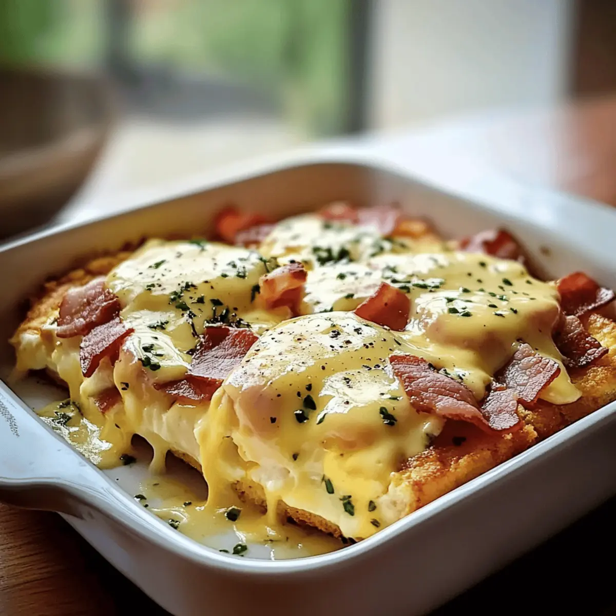 Eggs Benedict Casserole für Brunch-Liebhaber