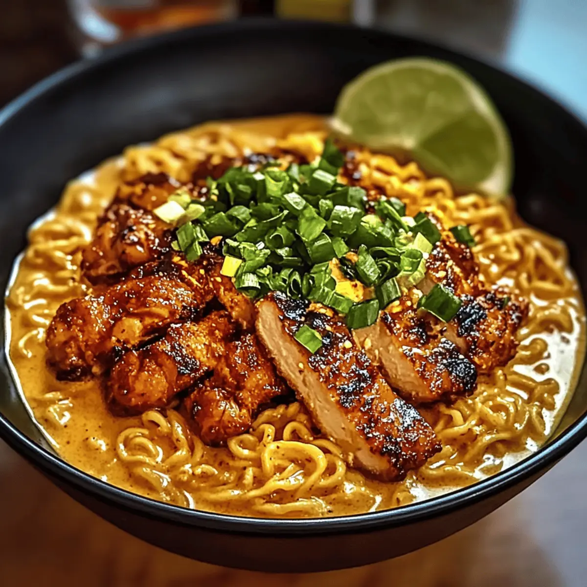 Der Ausgang: Pikantes Hähnchen-Ramen genießen