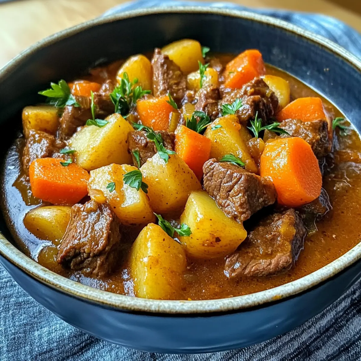 Herbsternte Rindfleisch Eintopf für gemütliche Abende