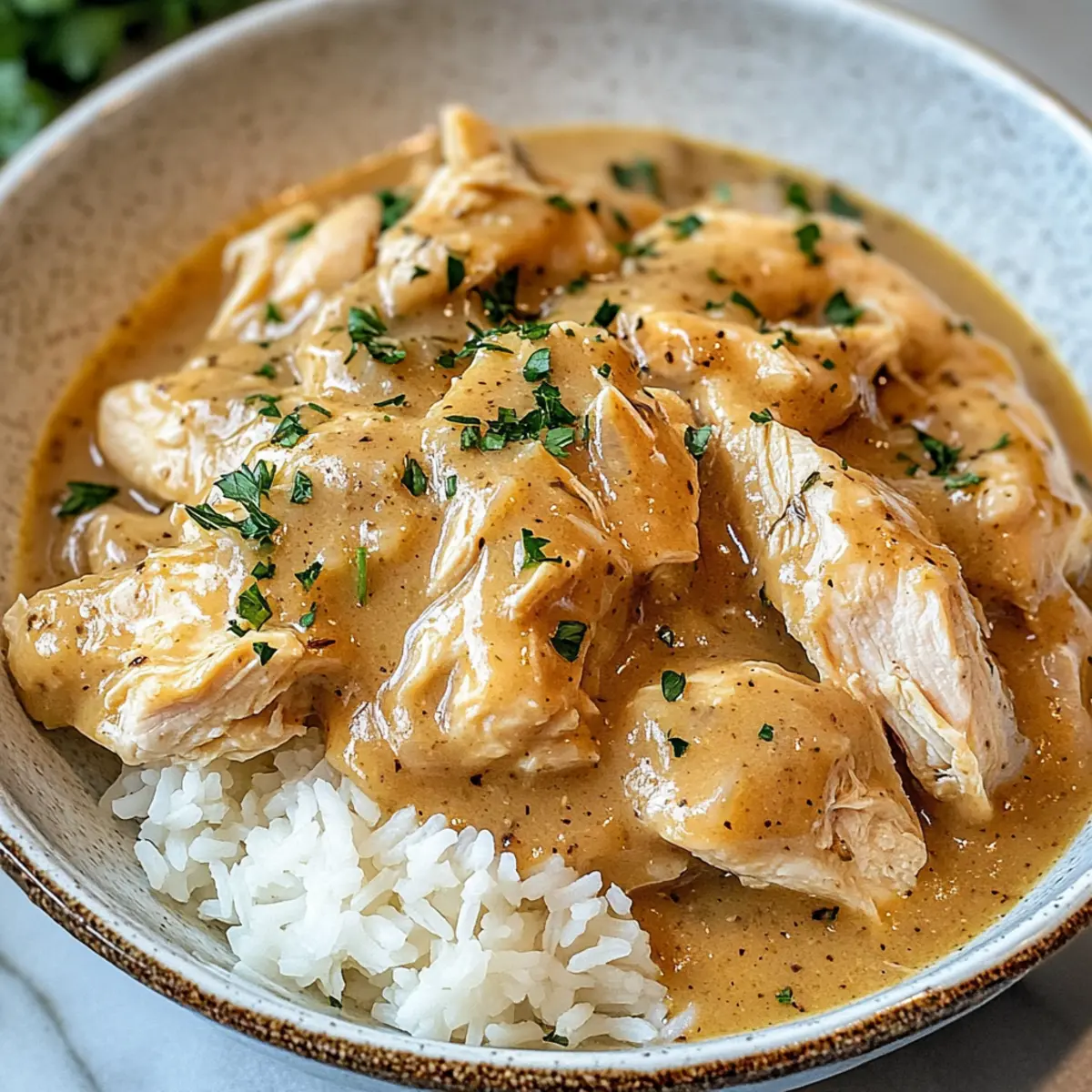 Einfache Crockpot Hähnchen und Sauce für Genießer