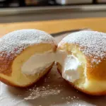 Flaumiger koreanischer Milchcreme-Donut