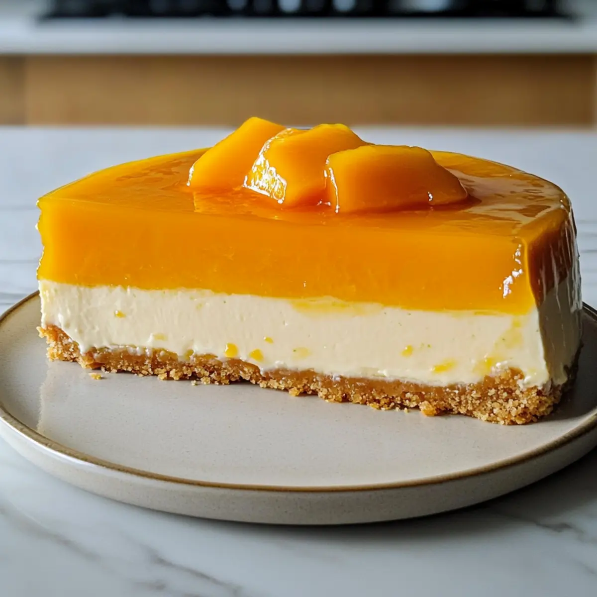 Mango Limetten Käsekuchen ohne Backen genießen
