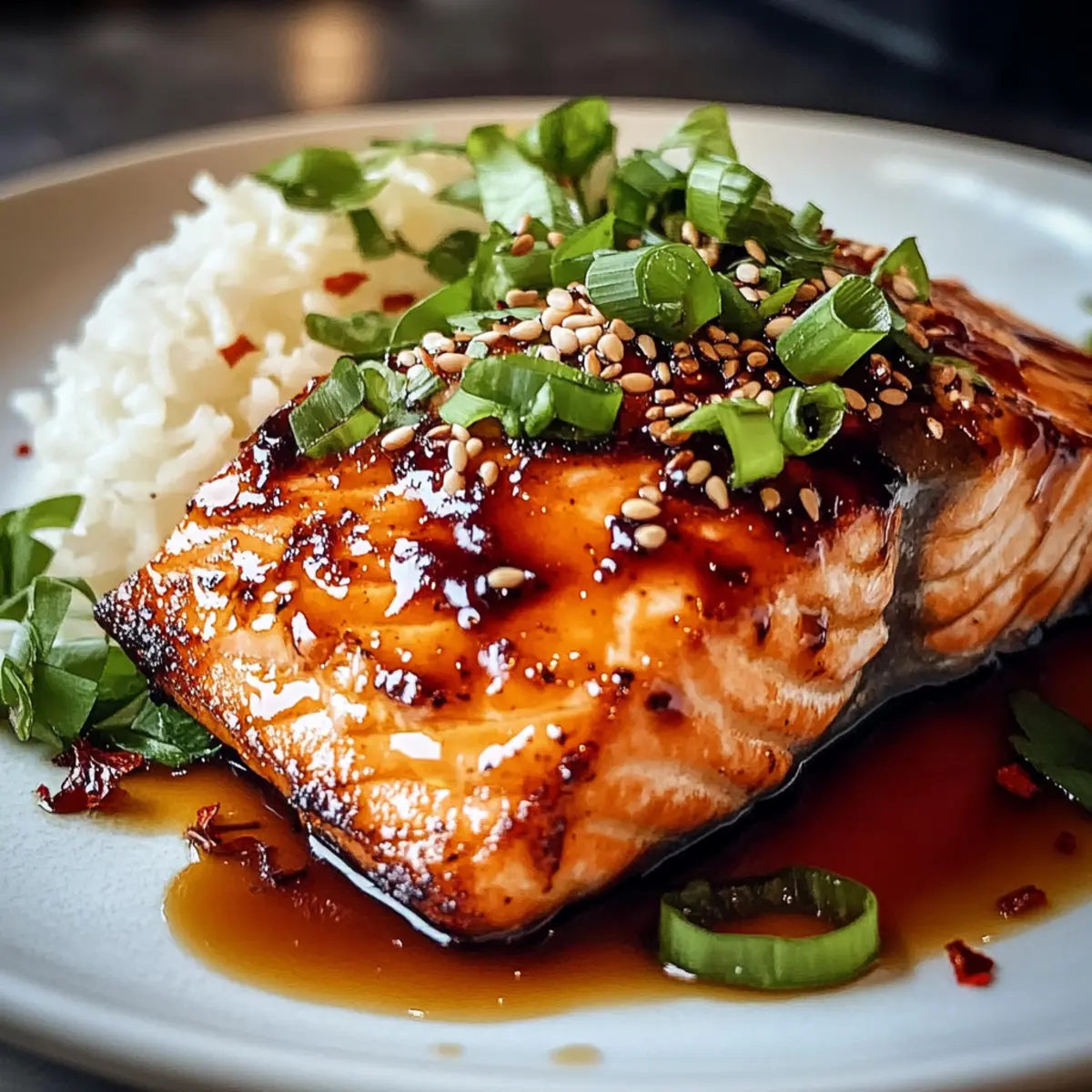 Soja-Ahornsirup-glasierten Lachs für schnelles Kochen