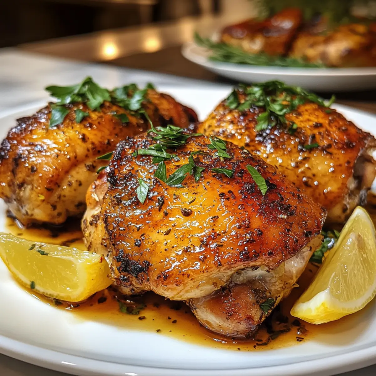 Limonen Paprika Hähnchen Oberschenkel einfach zubereiten