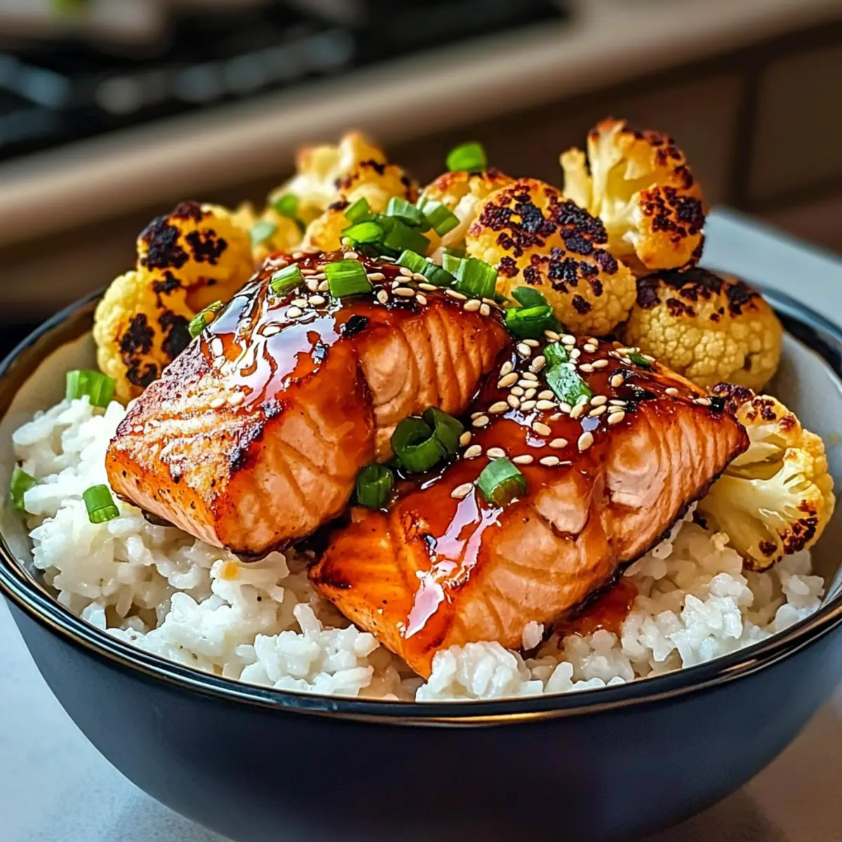 Sriracha Honig Lachs Schüsseln für Genießer