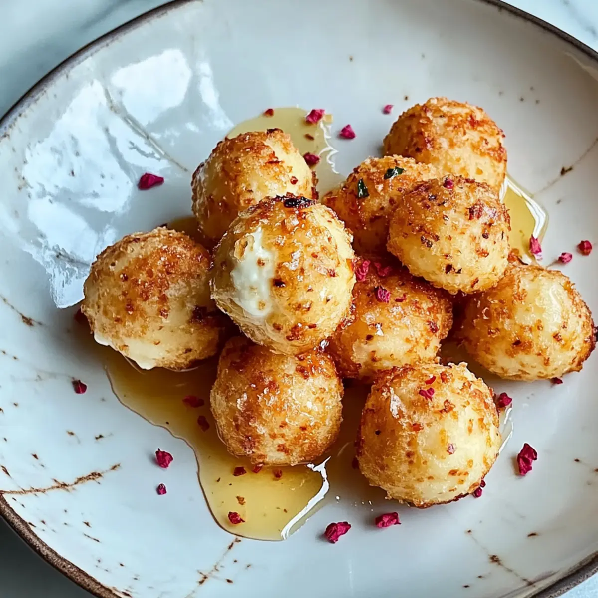 Knusprige Ziegenkäse-Bällchen mit Honig