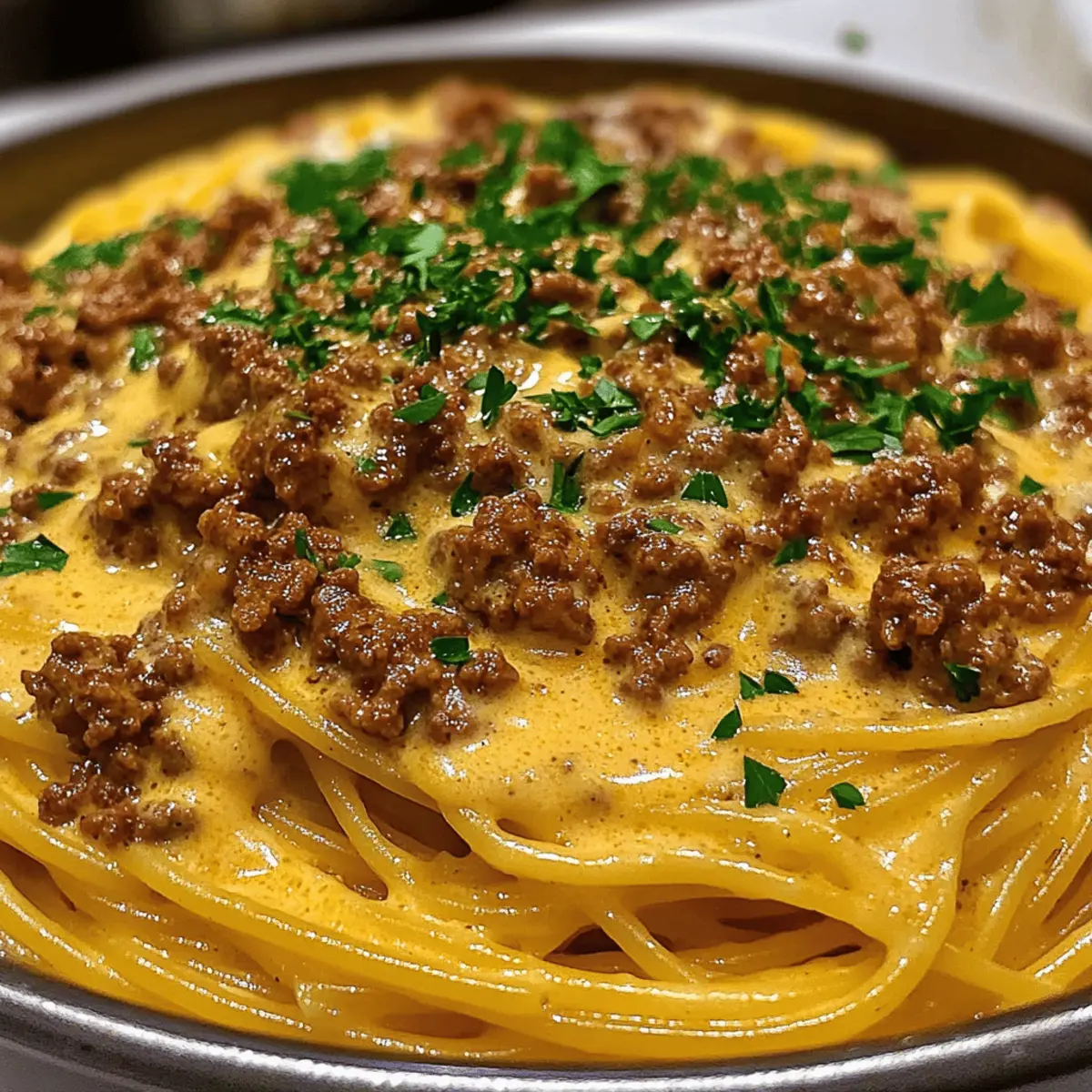 Cajun Rinder-Spaghetti mit cremiger Käsesauce