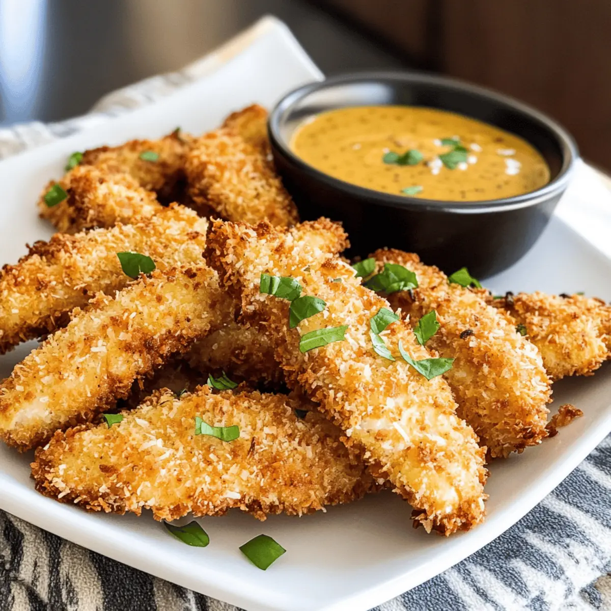 Crispy Baked Coconut Chicken Tenders Rezept