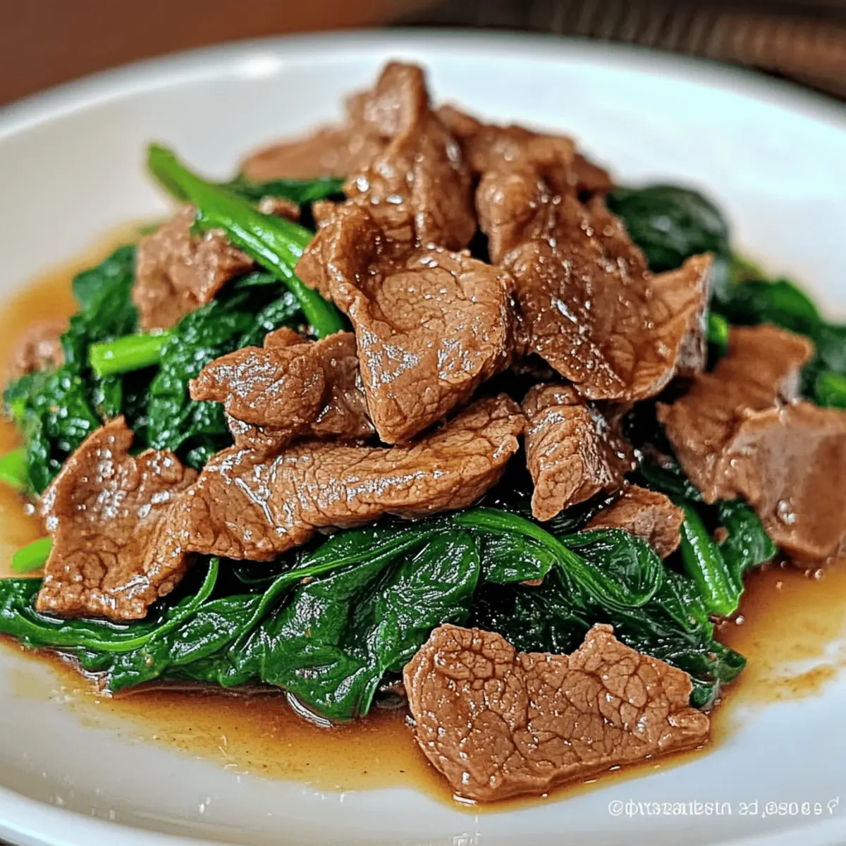 Herzhaftes Rindfleischgericht in Austernsauce