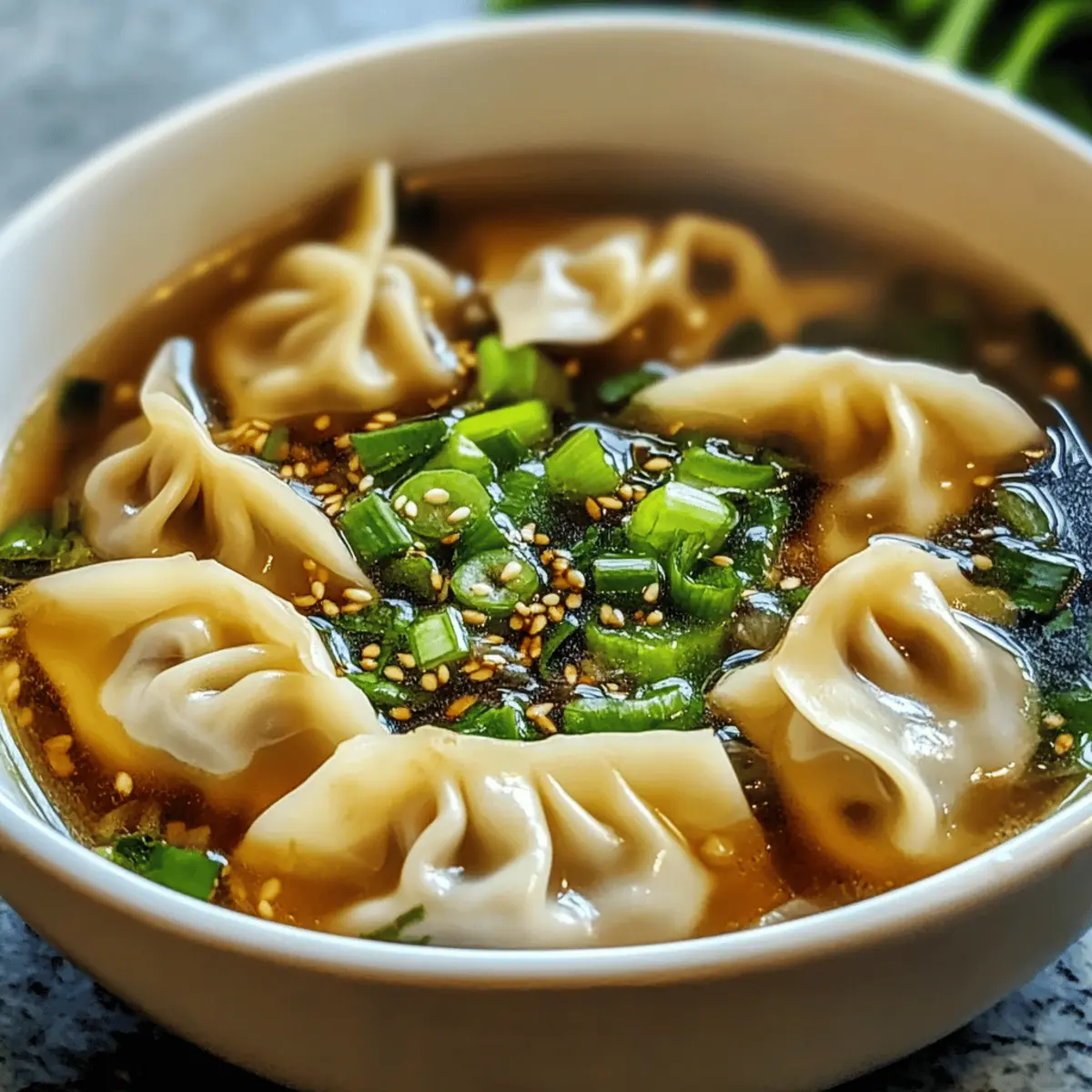 Einfache Asiatische Dumplingsuppe für kalte Abende