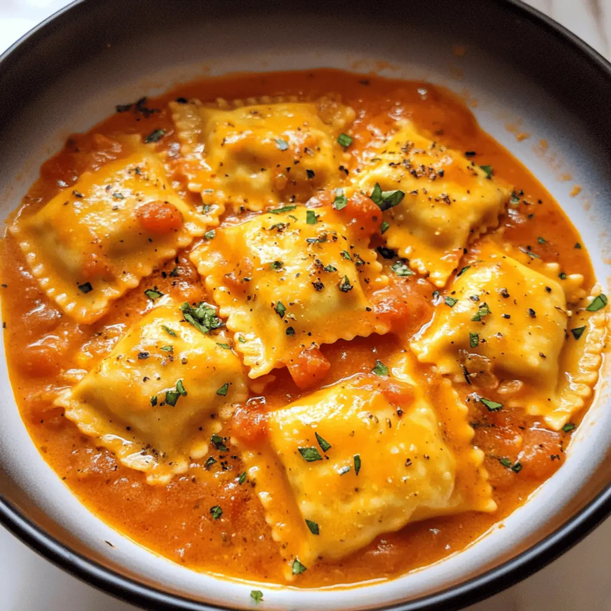 Schnelle vegetarische Ravioli-Sauce für jeden Anlass