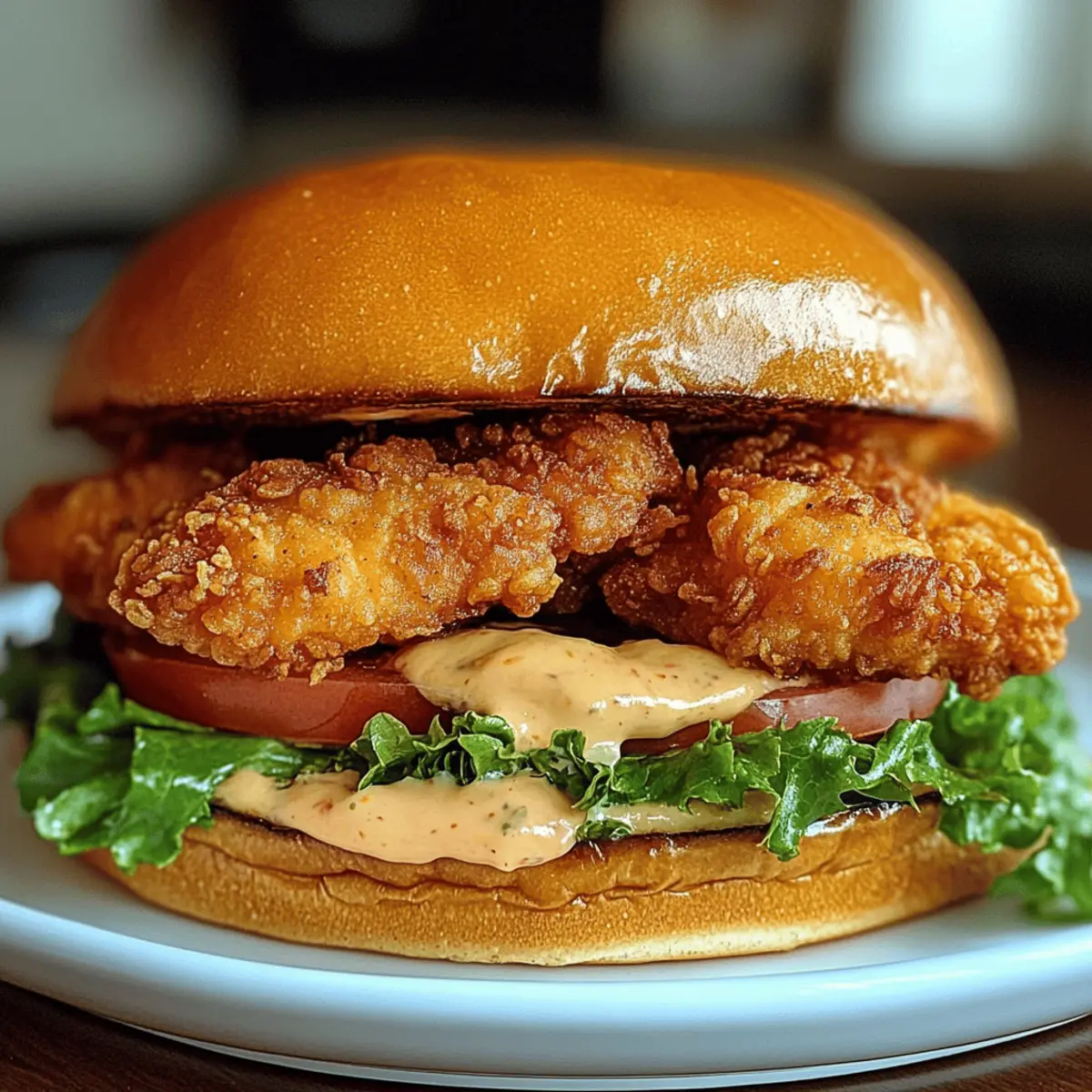 Crispy Spicy Chicken Sandwich selbstgemacht