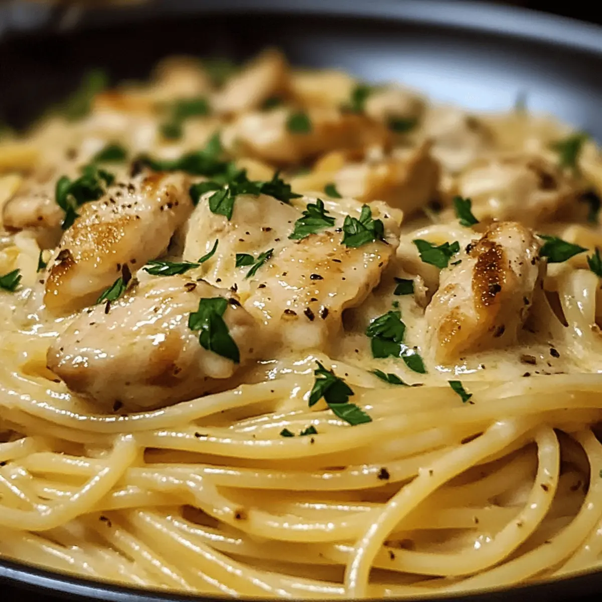 Cremiges Monterey Chicken Spaghetti für Eilige