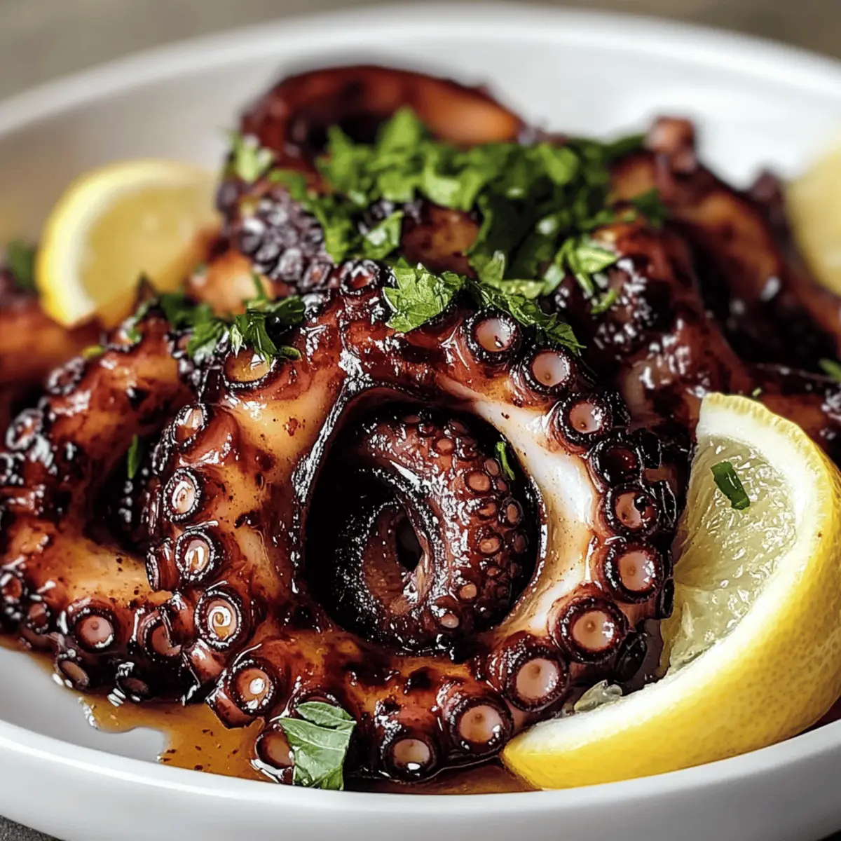 Gegrillte Oktopus-Tentakel mit rauchiger Butter