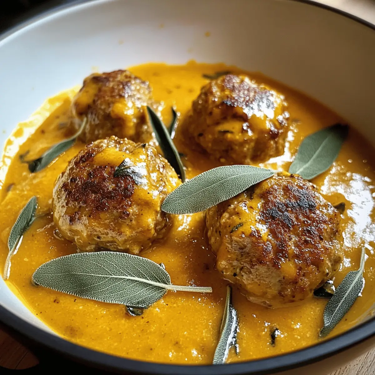 Türkische Fleischbällchen in Kürbis-Salbei-Sauce