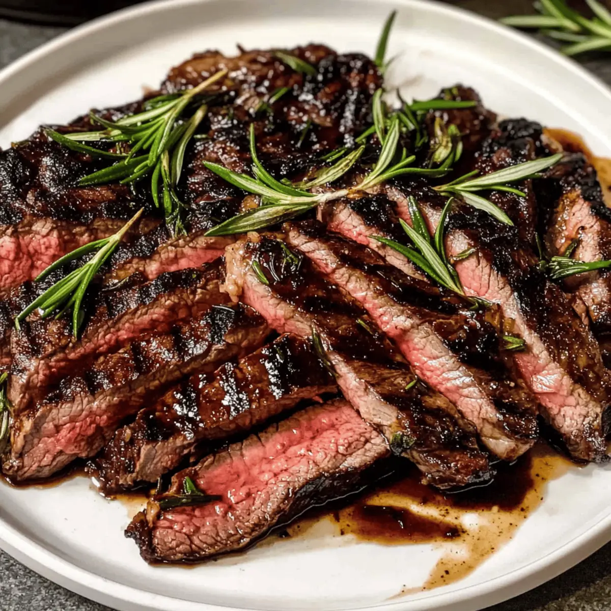 Balsamico-Rosmarin Marinierte Flanksteaks