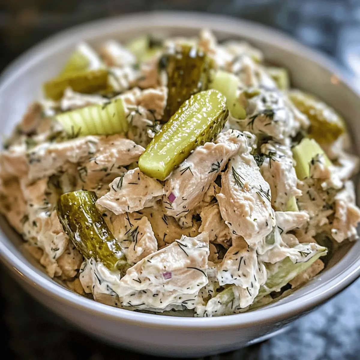 Dillgurken-Hühnchensalat für jede Gelegenheit