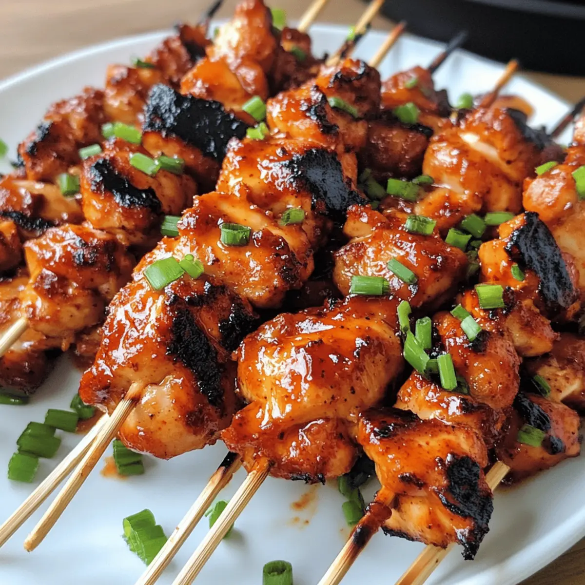 Koreanische Hähnchenspieße mit Gochujang Marinade