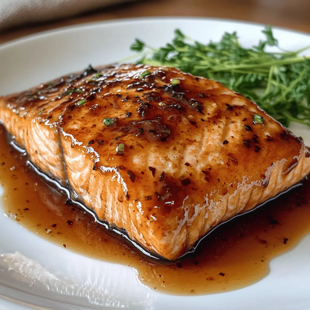 Der Ausgang: Ein köstlicher Lachs mit Honig und Bourbon