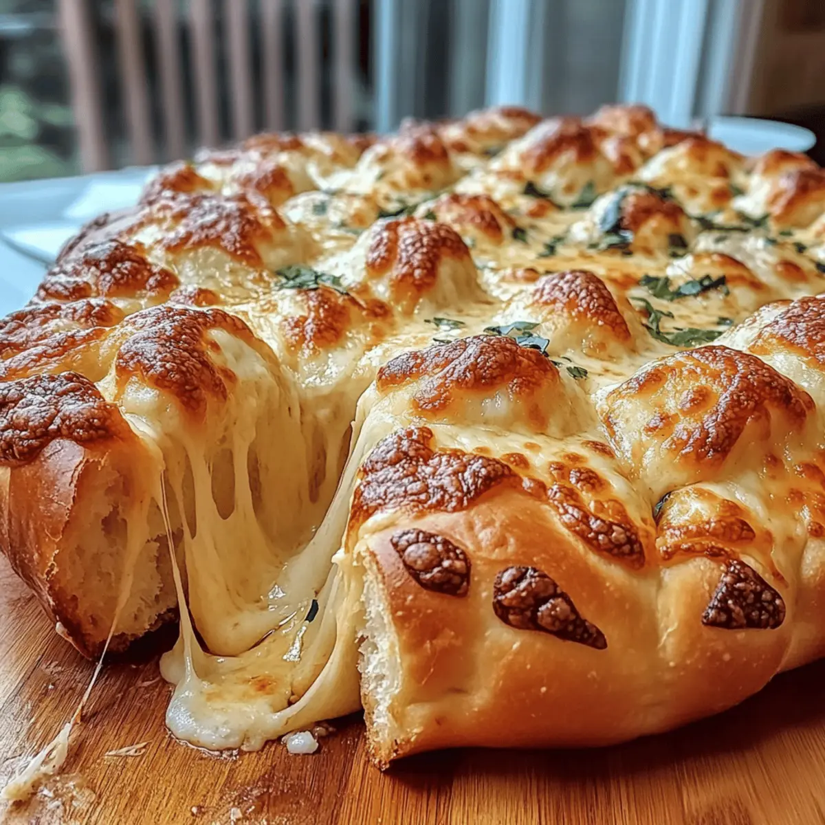 Der Ausgang: Käse-Pull-Apart-Pizza-Brot Rezept
