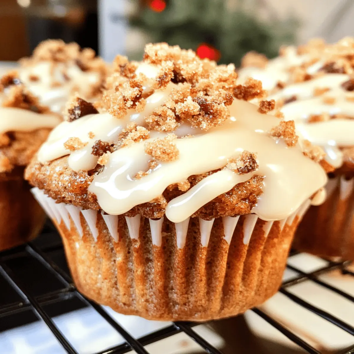 Gingerbread Muffins mit Vanilleglasur genießen