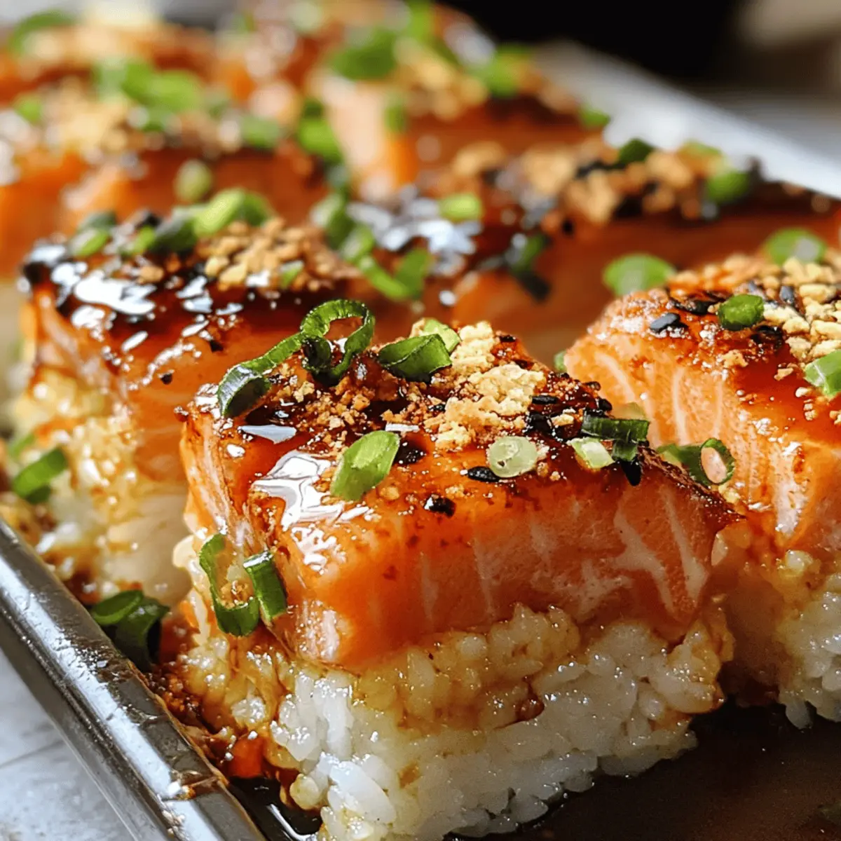 Spicy Salmon Sushi Bake für ein leichtes Abendessen