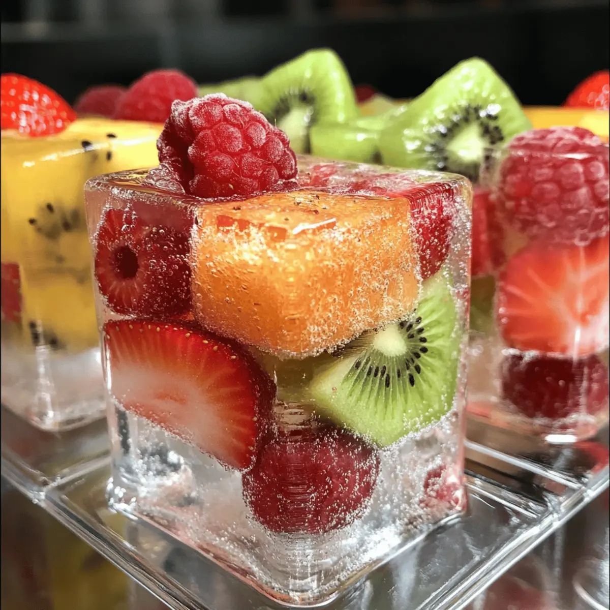 Der Ausgang: Erfrischende Frucht-Eiswürfel für Drinks