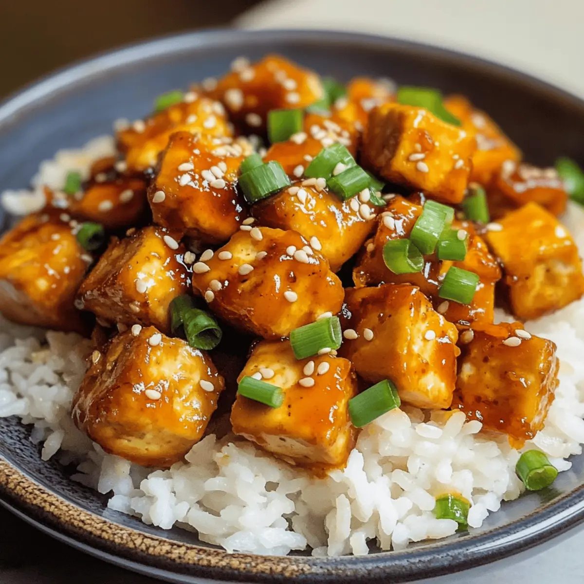 Crispy Baked Orange Tofu das gesunde vegane Gericht