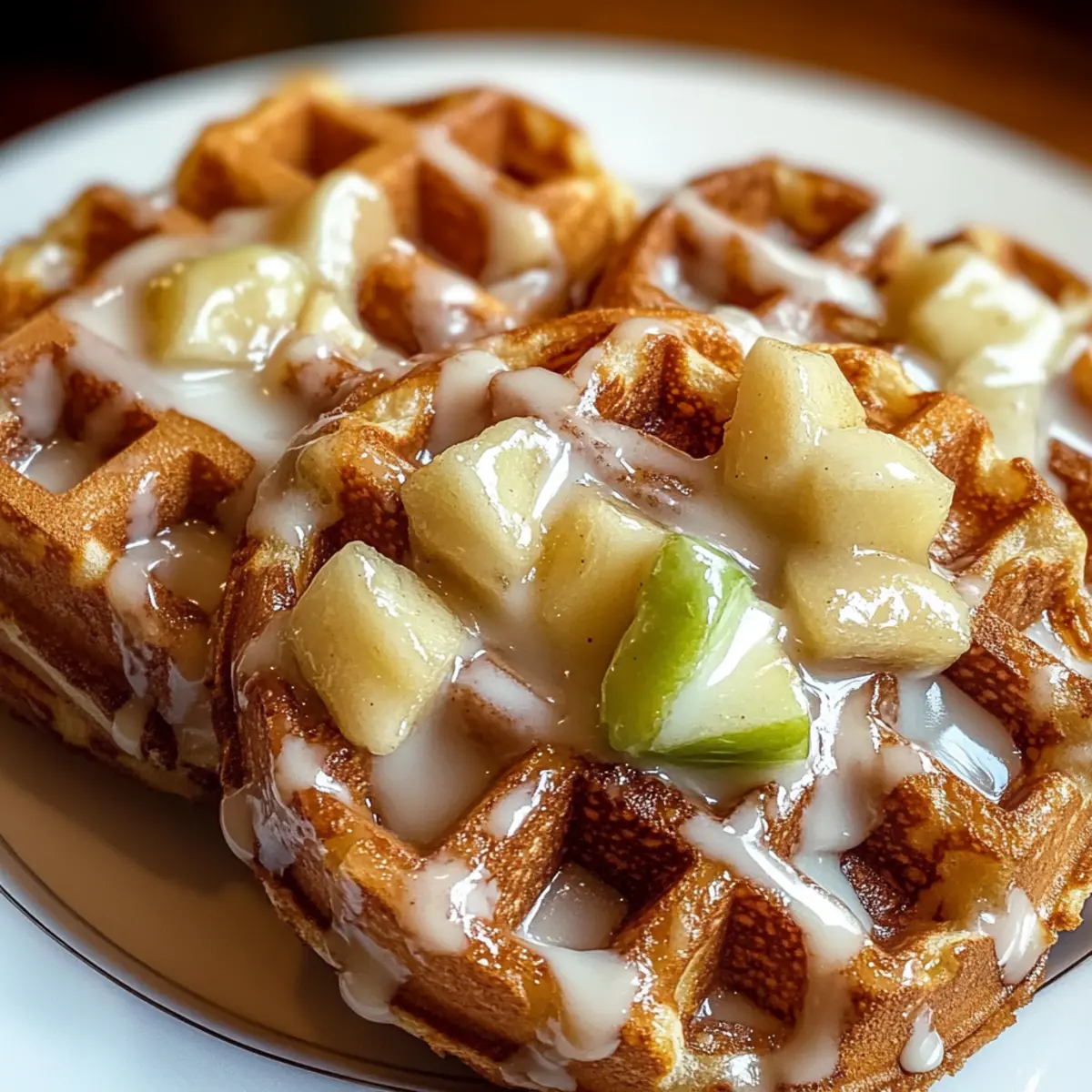 Apfelküchle Waffel Donuts für Frühstück und Dessert